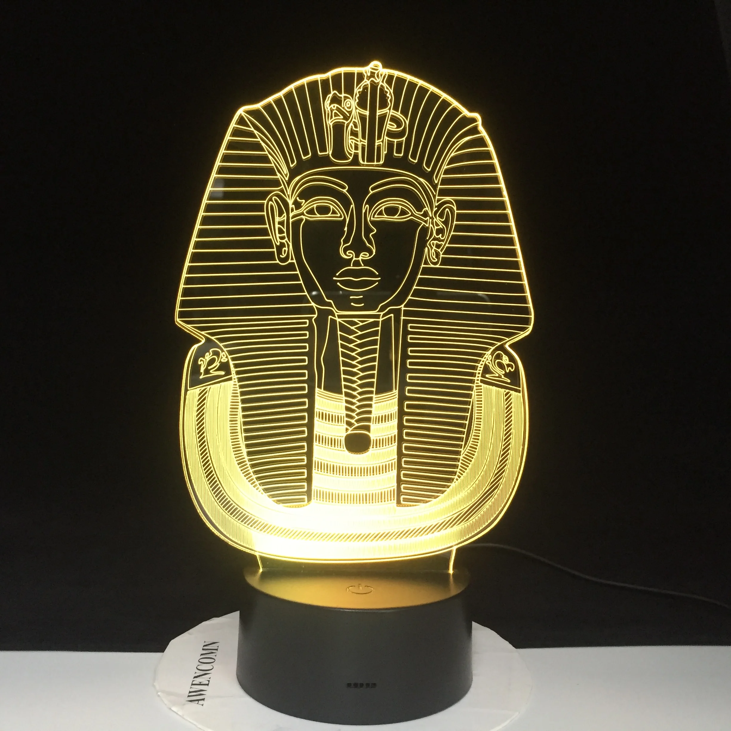 Египетский Сфинкс настольная лампа с Usb Креативные 3D светодиодные визуальные 7