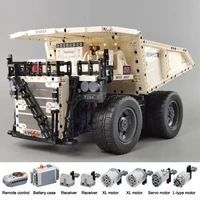 winner 7120 high tech engineering vehicle mining truck assembled remote control car model building block brick toys gift set