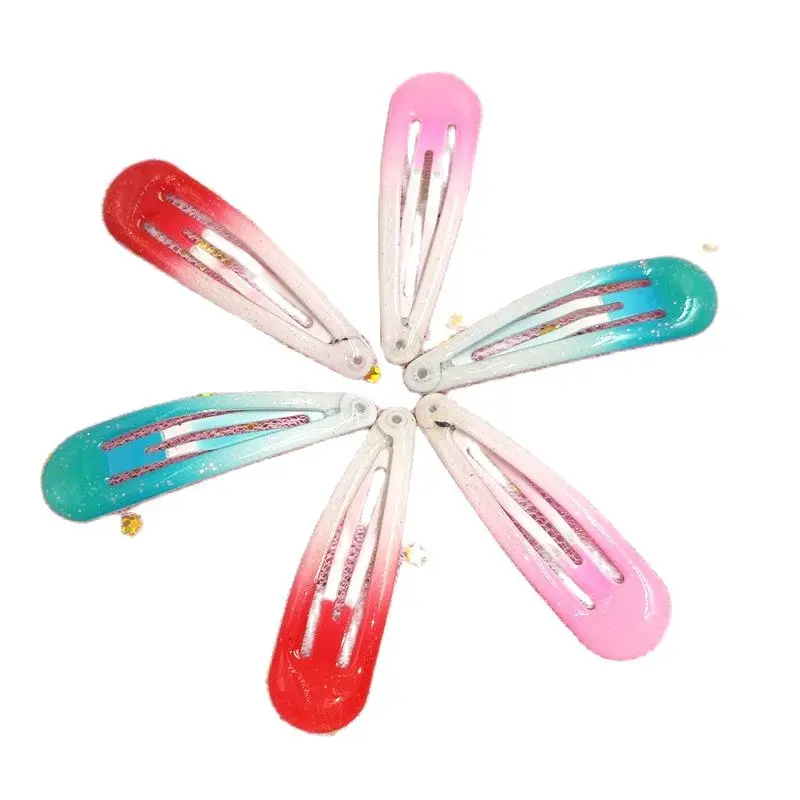 6 шт. милые девушки элегантный градиент ребенок скраб заколки для волос Сладкие