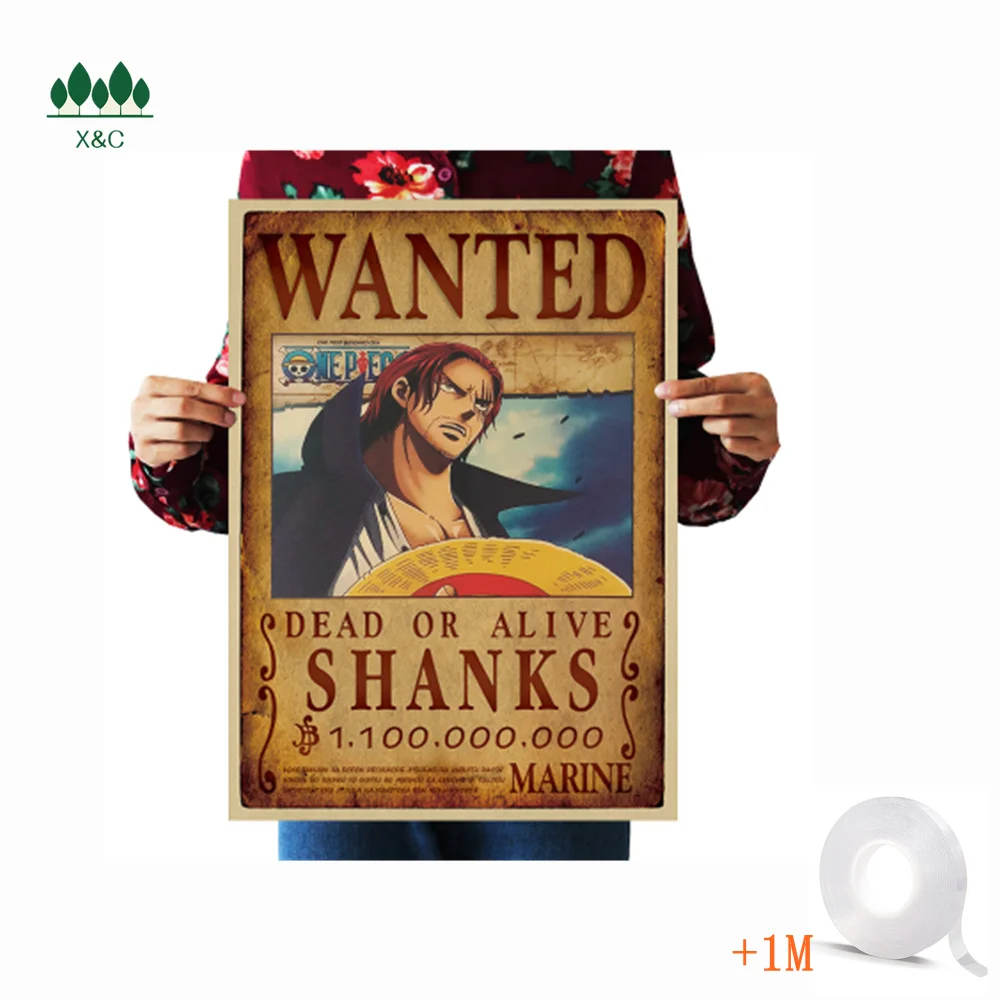 XinChen аниме один кусок украшения крафт бумага постер Луффи наклейки живопись бар
