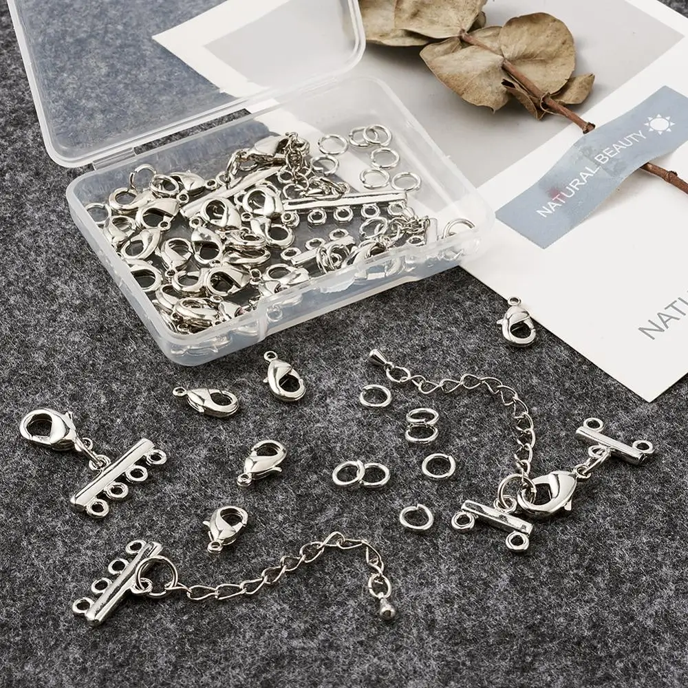 DIY Набор для создания украшений с латунными концами шнура удлинительные цепи и