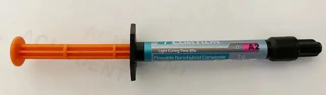 

Dental Flow Composite Resin Flowable Invasive Cavity Light Cure Restorative A2x1syringe Curved Tips x5pcs