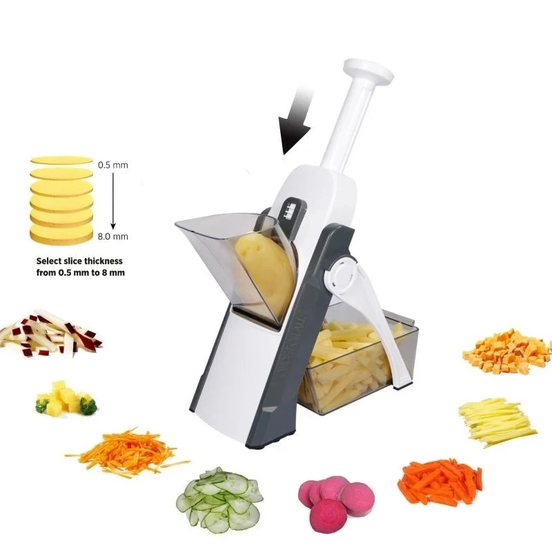 

Manual Vegetable Slicer Foldable Grater Slicer Kitchen Gadgets Safe Vegetable Slicers Easy To Cut Potato Chips French Fry Tool