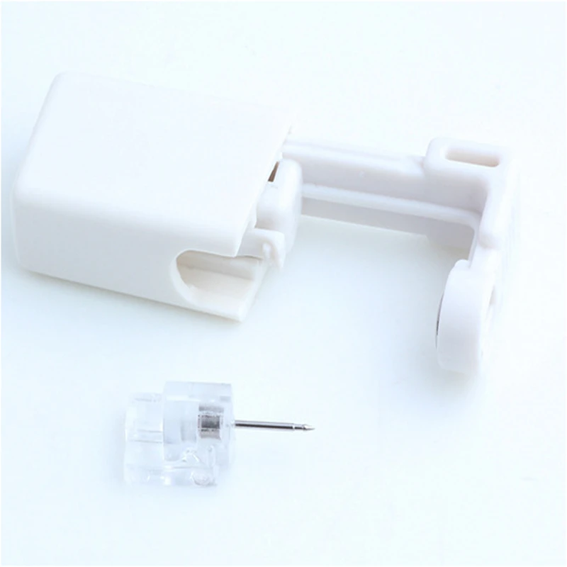 1 Unit Disposable Safe Sterile Piercing for Gem Nose Studs Gun Piercer Tool Machine Kit Earring Stud Body Jewelry | Украшения и