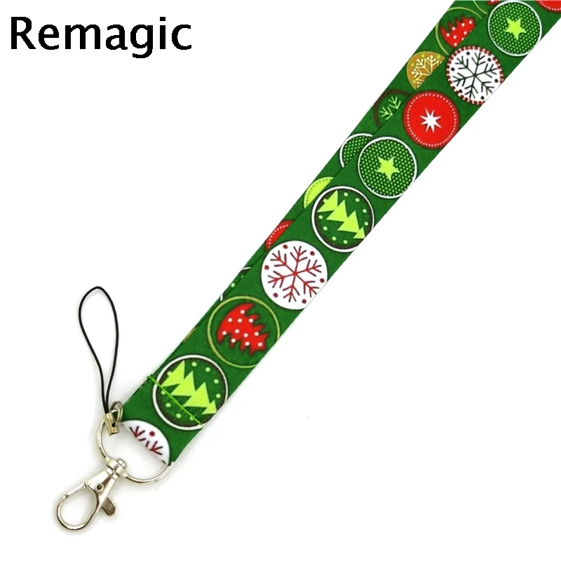 Рождественская елка украшения шейный ремешок брелок мобильный телефон ремень ID