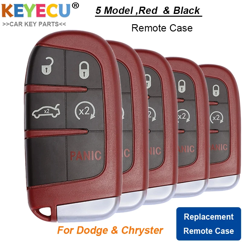 KEYECU 5 шт./лот красный умный чехол для автомобильного ключа с дистанционным