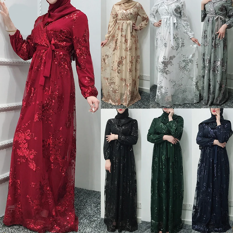 Модная мусульманская абайя платье металлический цвет высокого класса Кружева Горячая печать Дубай халат арабский ислам элегантное вечернее платье осень