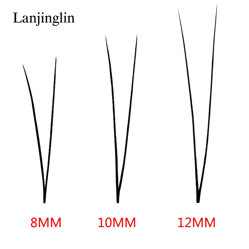 LANJINGLIN 8/10/12 мм 120 шт. ручной работы накладные ресницы шелковые 3D естественных