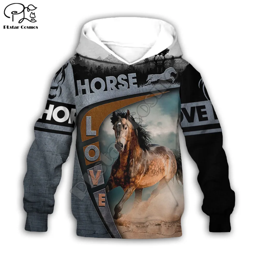 

PLstar Cosmos Beautiful Horse 3d Print Hoodie Kids Boys/Girl Sweatshirt Zipper Hooded Colorful Animal Casual Children’s Wear H3