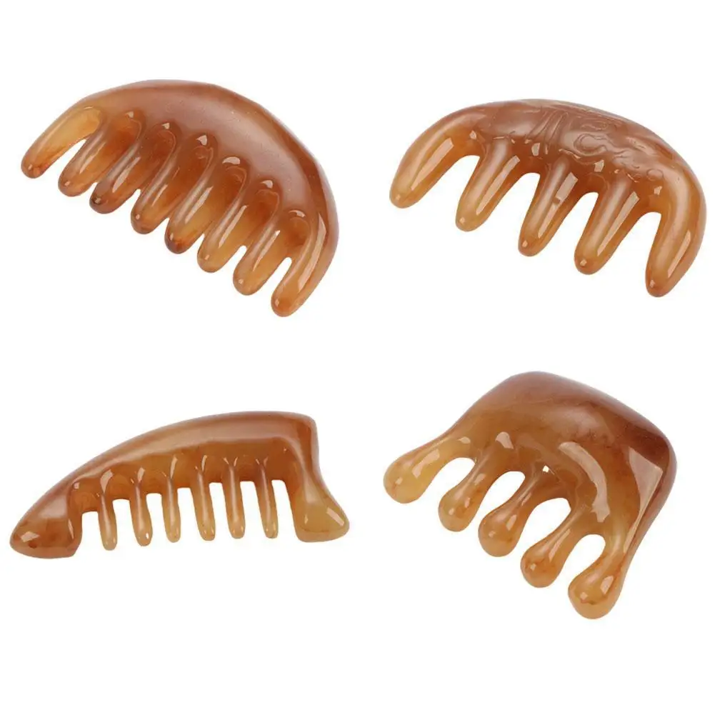 

New Massage Comb Tooth Scraper Scalp Natural Resin Therapy Meridian Relaxation Tool Acupuncture Scrap Board Healthcare