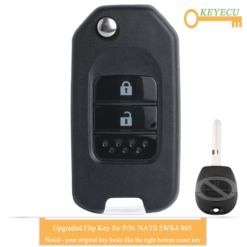 Обновленный раскладной дистанционный ключ KEYECU для Nissan Almera Micra первоклассный