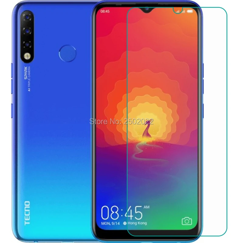 Vidrio Templado 20 piezas para tecno spark 4, pel&iacute;cula protectora de cristal a prueba de explosiones, protector de pantalla lcd transparente para tecno spark 4 air-0