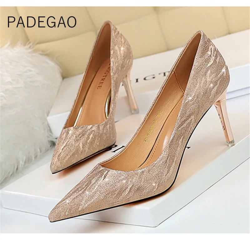 

Женские туфли 2022 сексуальные элегантные офисные блестящие туфли-лодочки модная женская повседневная обувь на высоком каблуке