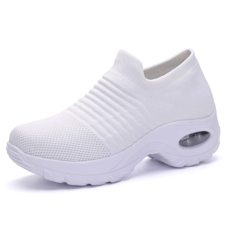 

Womans Sneakers Platform Feminino Breathable Mesh Shoes Femme Height-increasing Tenis Female Thick Bottom Comfy Sock Sports Shoe