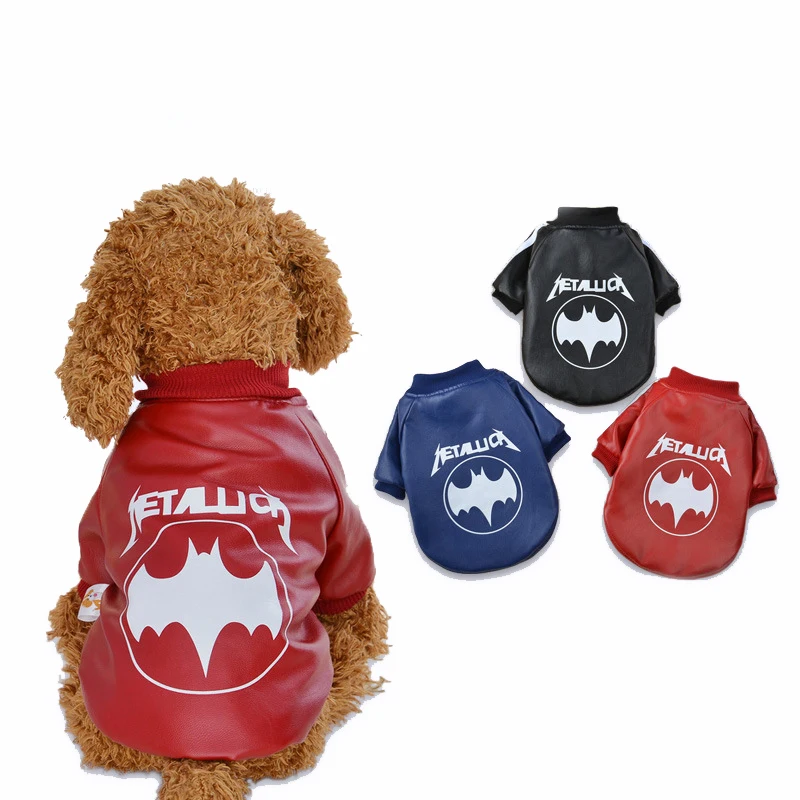 Кожаная одежда для собак Зимнее пальто водонепроницаемые куртки маленьких