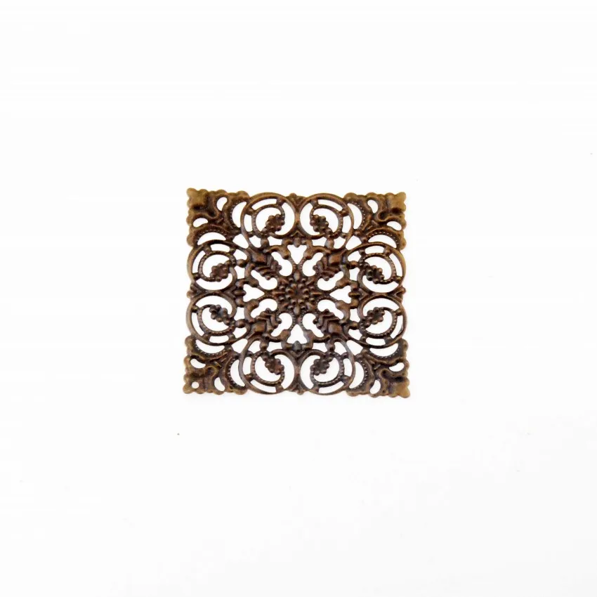 Free Shipping 10Pcs DIY Square Filigree Wraps Connectors Hair Jewelry Accessories Ancient Fashion Decorative 51*51mm | Украшения и