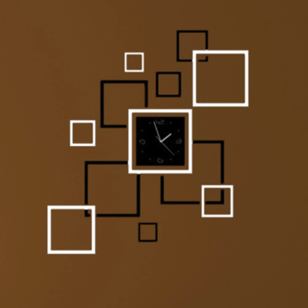 Стильные акриловые настенные стикеры Часы домашний Декор 3d зеркальная