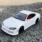 Модель белого автомобиля WELLY 1:24 Nissan Silvia S-15, Коллекция игрушечных инструментов ручной работы, литье под давлением