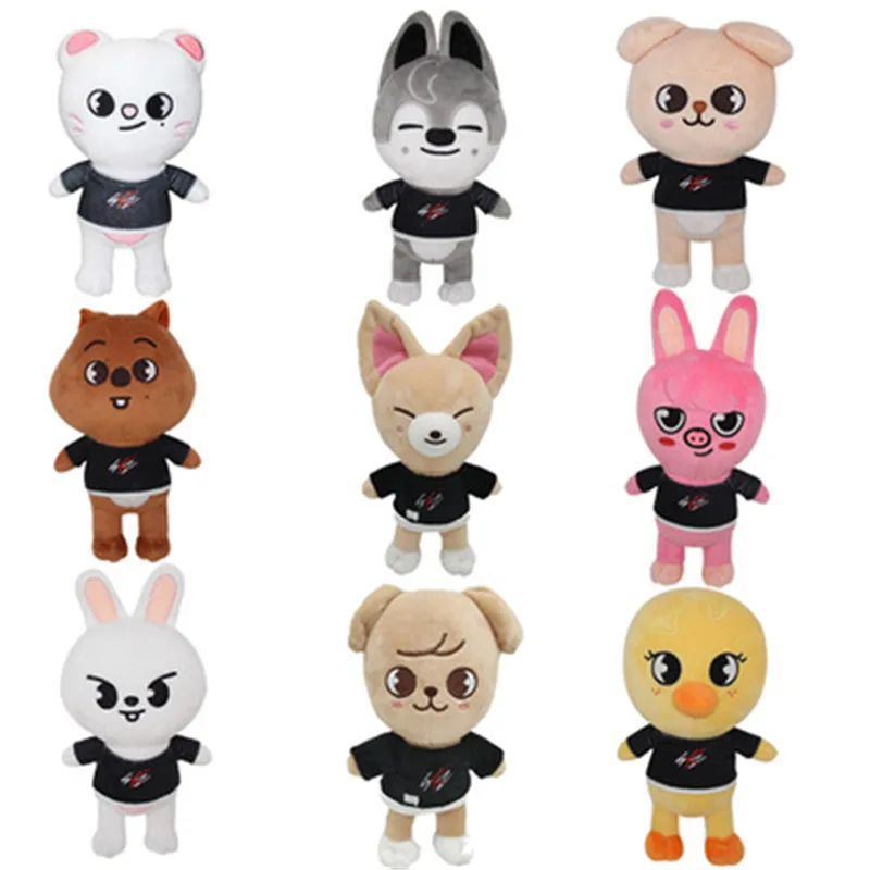 

Skzoo плюшевые игрушки для детей, 20 см, Мультяшные мягкие игрушки-животные, плюшевые куклы, Bbokari Leebit Wolf Chan Puppym, подарки для детей и взрослых