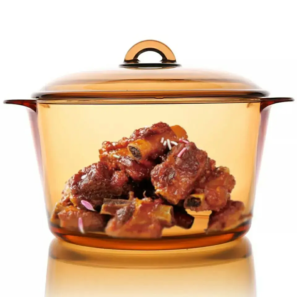 Стекло кастрюля для супа чистые пробирки тушеного мяса кухонная тушить горшок