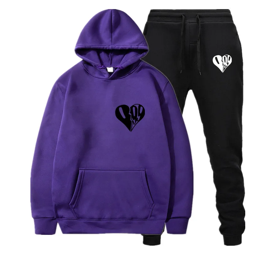 

2021 Men's and Women's Hoodie Set Hope you are here Fashionable Women's Fashion Letter E Street Men's and Women's Hoodie Set