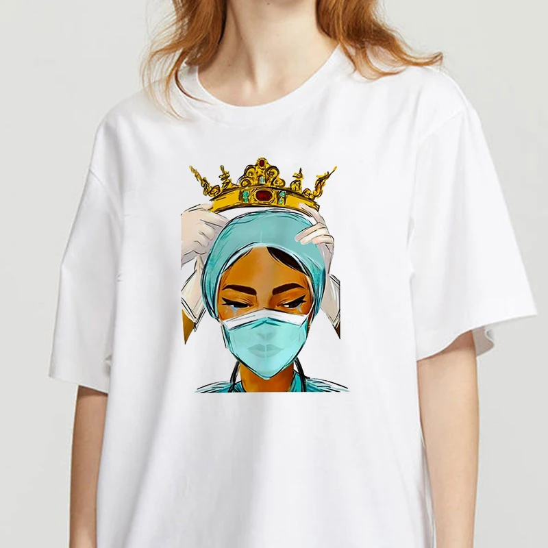 

The ones who saved the world printing female T-shirt Nurse Queen Summer female T-shirt fashion T-shirt short sleeve female