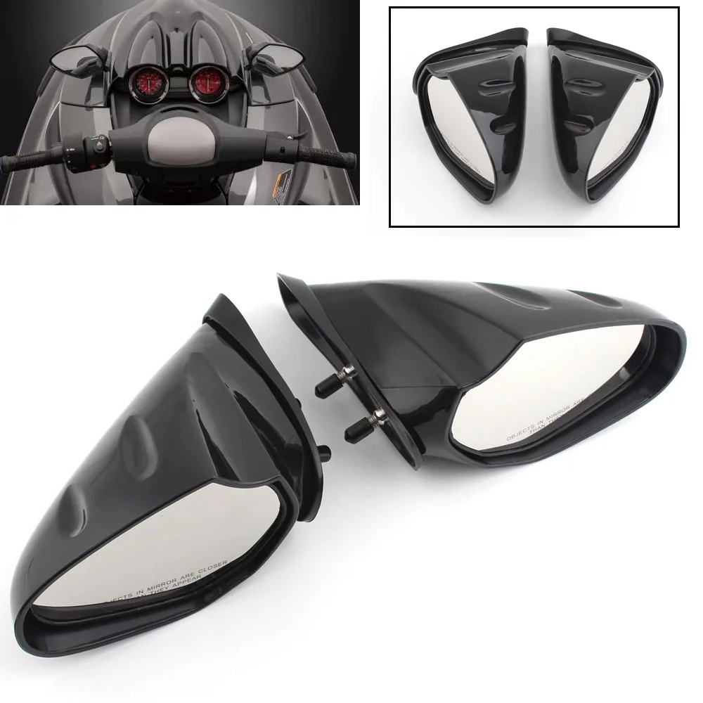 Motorboat Rearview Side Mirrors Rear View Black Fairing Mirror For Yamaha WaveRunner VX Cruiser Deluxe Sport VXR VXS V1 10-15