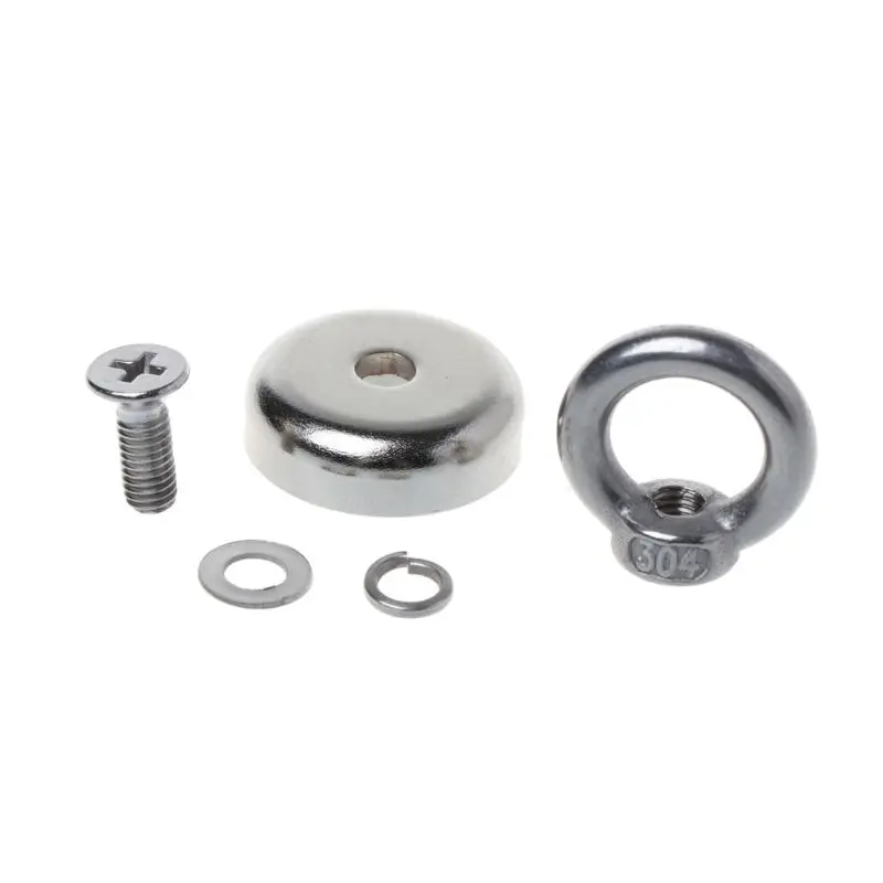 

Powerful Round Neodymium Magnet Hook Metal Detector Strong Sea Fishing Hunting 32CC