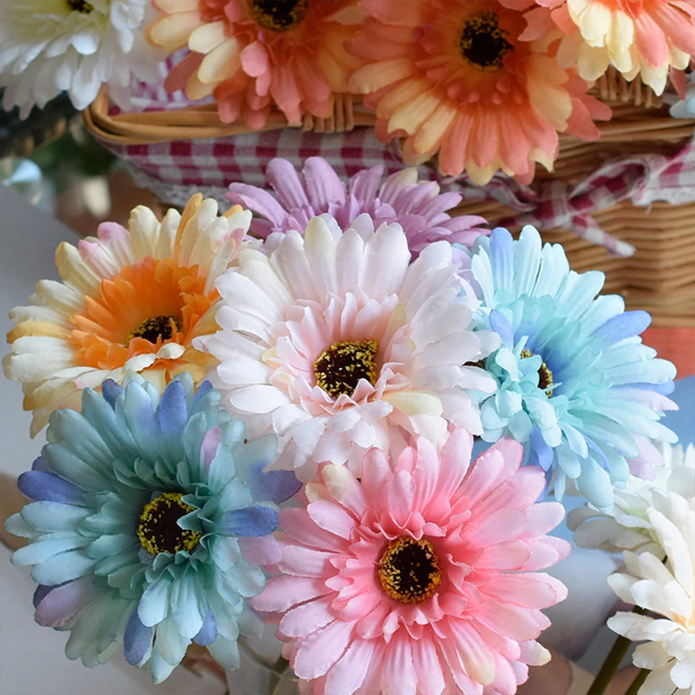 

1pc Artificial Flowers DIY Art Simulation Chrysanthemum Bridal Flower Silk Fake Flowers for Home Office Garden Party Wedding