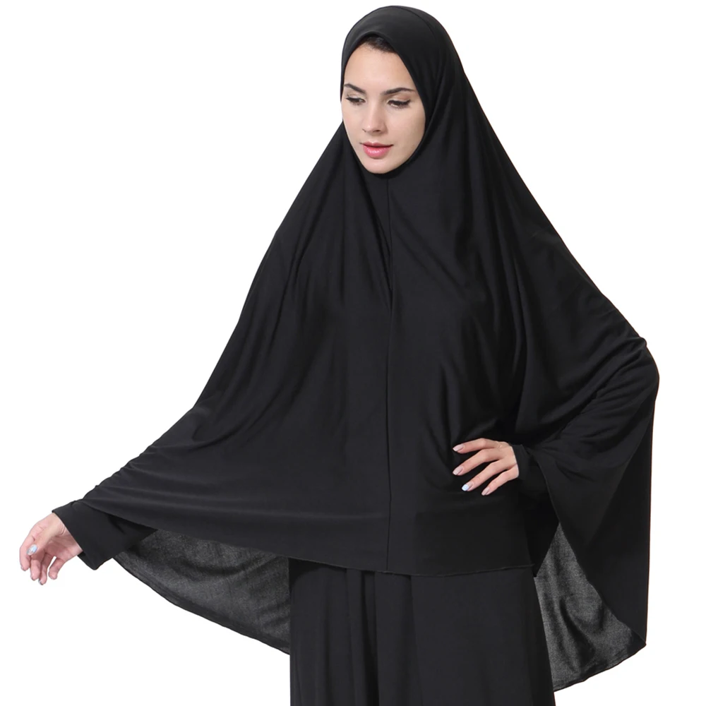 Мусульманское женское длинное платье макси с капюшоном и полным покрытием