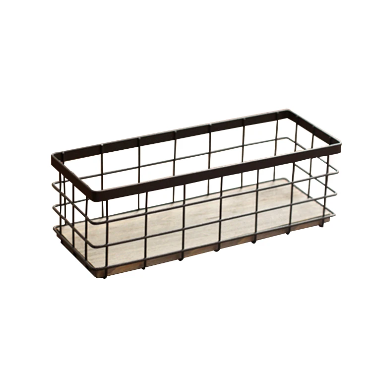 Винтажная креативная настольная корзина для хранения железный ящик органайзер