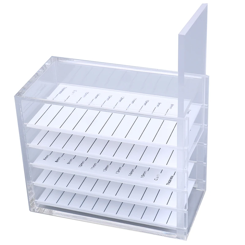 

False Eyelashes Storage Box 5 Layers Acrylic Pallet Lash Holder For Eyelash Extension Individual Lash Volume Display Stand Tools