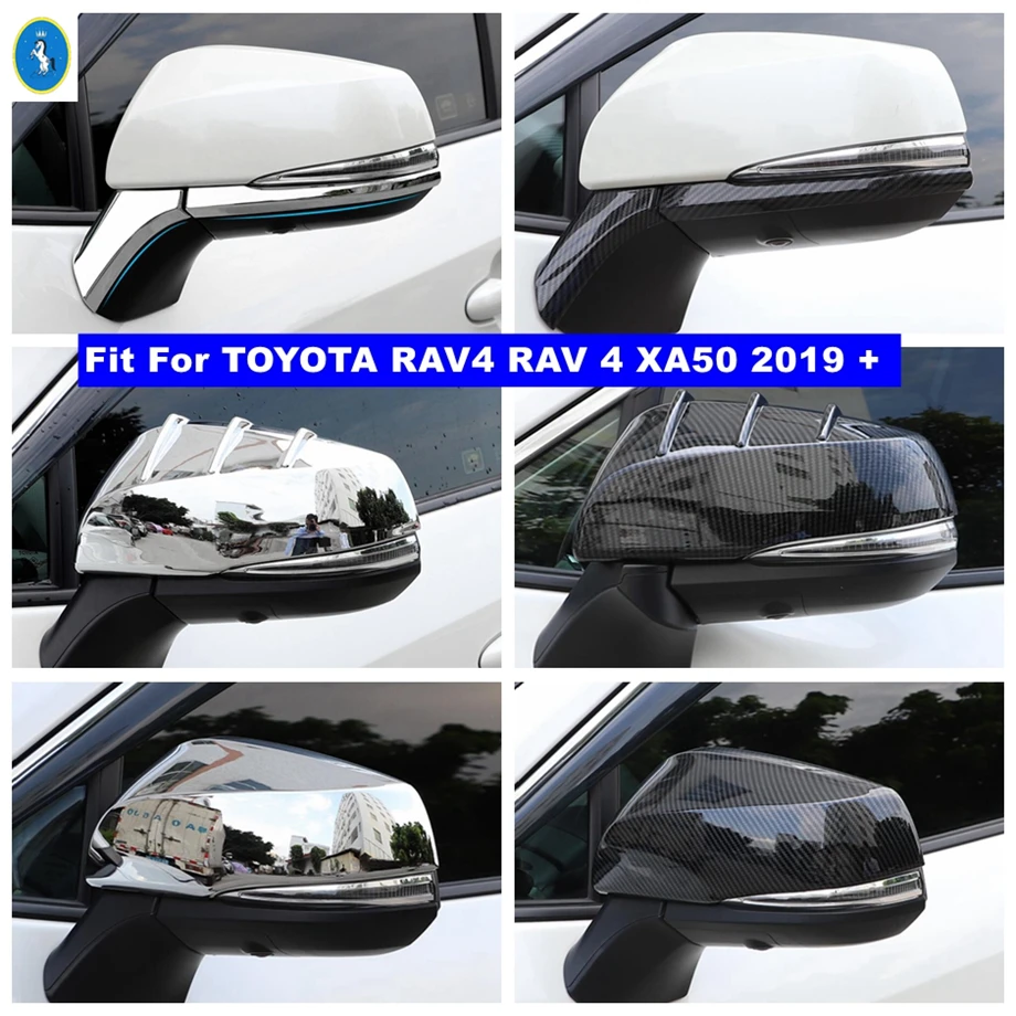 

Rearview Mirror Shell Strip Decor Cover Trim For TOYOTA RAV4 RAV 4 XA50 2019 - 2023 Chrome / Carbon Fiber Exterior Accessories