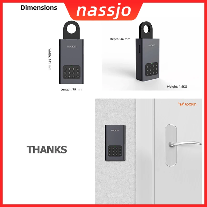 Сейф для ключей Nassjo Tuya APP настенный ящик органайзер со скрытым секретом с паролем