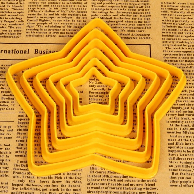 6 шт./компл. Рождественская елка для нарезки печенья в виде звезд Форма Fondant