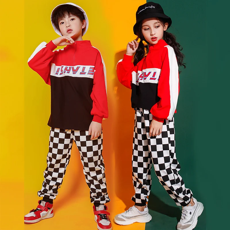 Детская танцевальная одежда в стиле хип-хоп для девочек джазовых танцев костюмы