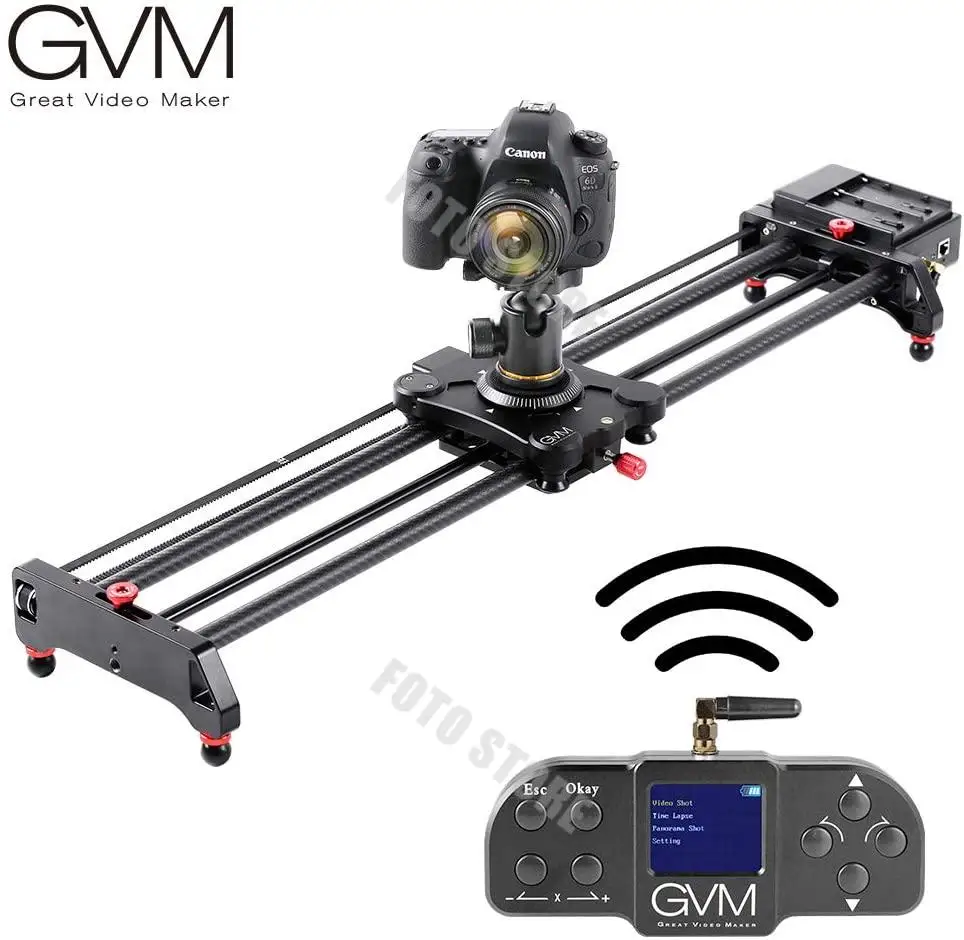 

Беспроводные ползунки GVM, Слайдеры для видеокамеры, направляющие для замедленной съемки, стабилизатор для систем рельсов автомобиля, тележ...