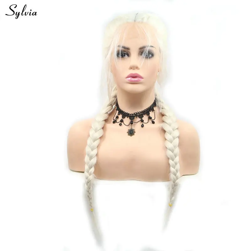 2 шт. парик для плетеных косичек Sylvia 613 # пастельный светлый/60 белый