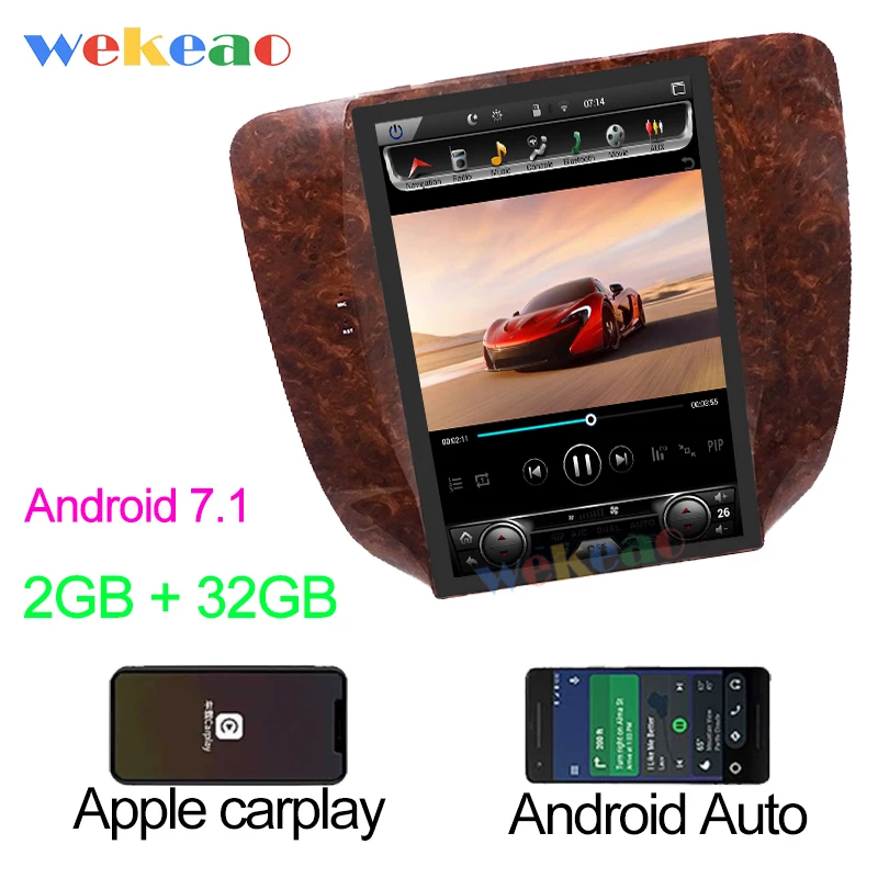 Android Car Radio Wekeao вертикальный экран Tesla style 12,1 ''1Din Android 7,1 автомобильный dvd-плеер gps навигация Автомагнитола для Chevrolet Yukon GMC wifi - Цвет: Android Car Radio
