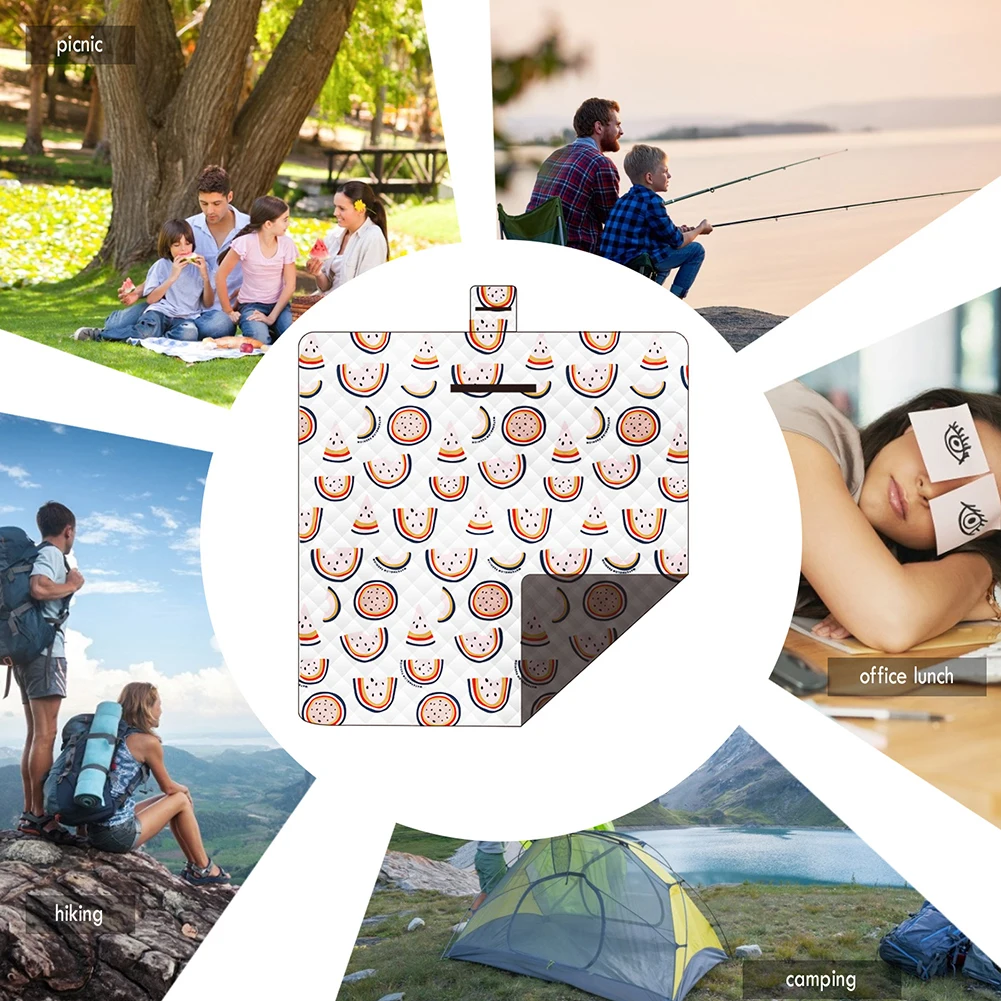 

Outdoor Mat Picnic Blanket Waterproof Machine Washable Hiking Moistureproof Beach Camping Mat Folding Beach Blanket 2*2M