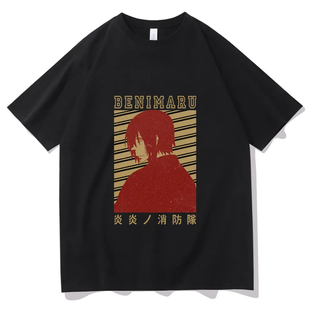 

Japan Manga Fire Force Shinmon Benimaru T-shirt Anime Fire Brigade of Flames Tee Summer Men Women Cosplay Short Sleeve T Shirt