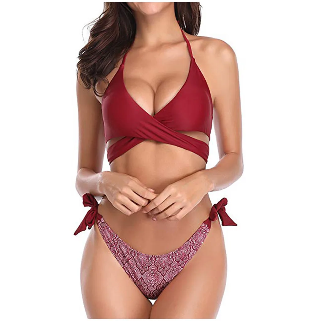 Женский купальник с высокой талией SAGACE бикини большого размера сексуальный