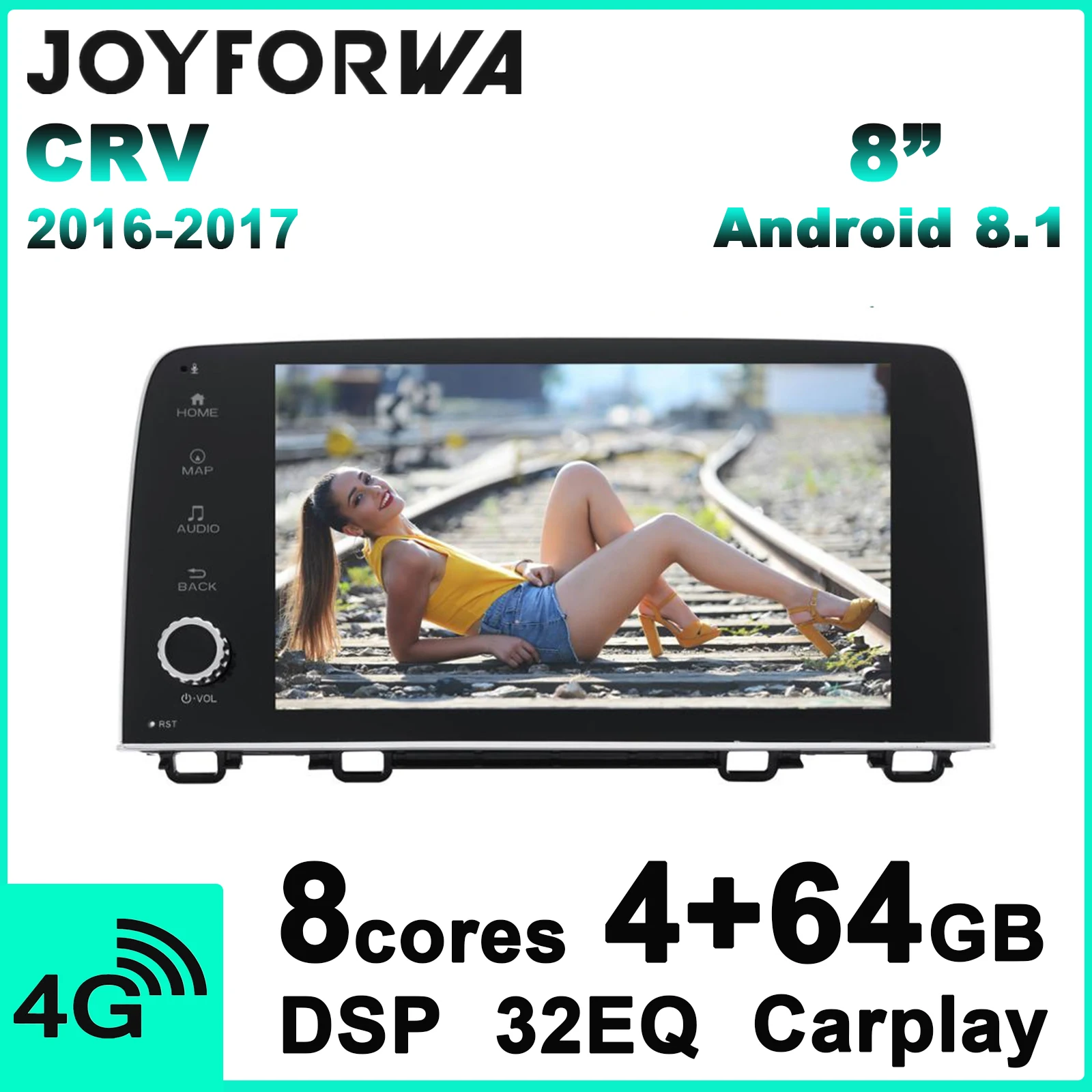 9 &quotAndroid 8 1 автомобильный стерео радио аудио плеер для Honda CRV 2016 2017 GPS DSP SPDIF 4GSIM Carplay