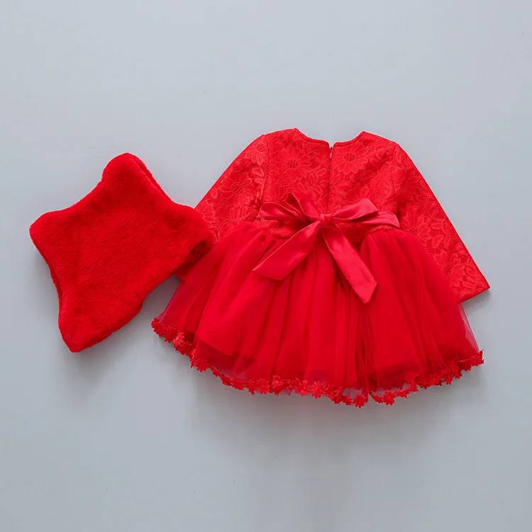 Новое Осеннее однотонное платье для маленьких девочек, vestido infantil зимнее бархатное цельнокроеное платье принцессы с длинными рукавами для детей от 0 до 3 лет, подарок
