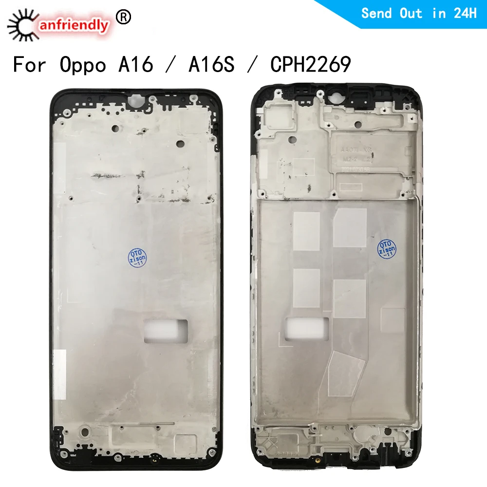 Middle Frame For OPPO A16 2021 CPH2269 A16S Middle Frame Housing Cover Bezel Plate Faceplate