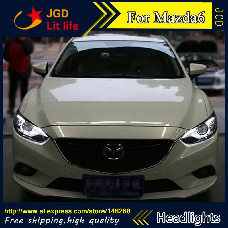 Автостайлинг для Mazda 6 светодиодные фары 2013 2016 Новая Mazda6 Atenza биксеноновые DRL