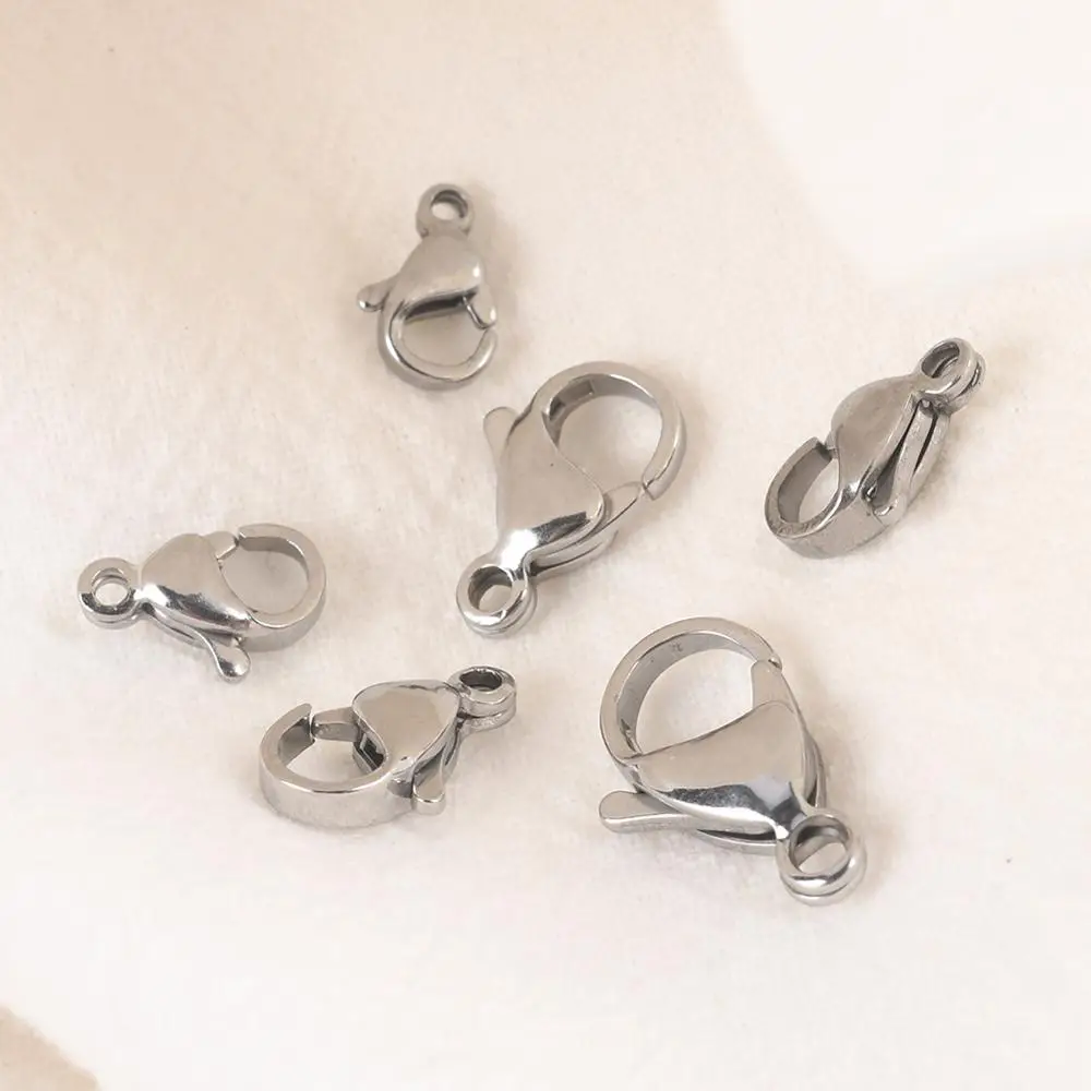 40Pcs/Lot Stainless Steel Lobster Clasp Hooks for Necklace Bracelet Chain DIY Fashion Jewelry Findings | Украшения и аксессуары