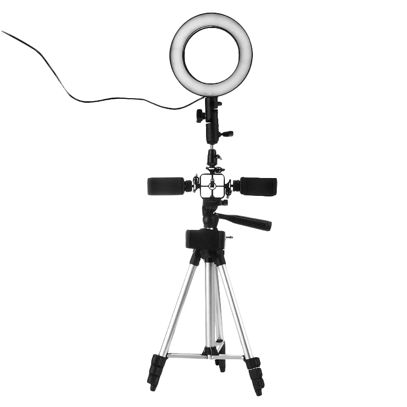 Ams фотография с регулируемой яркостью светодиодный видео Live Studio камера кольцевой