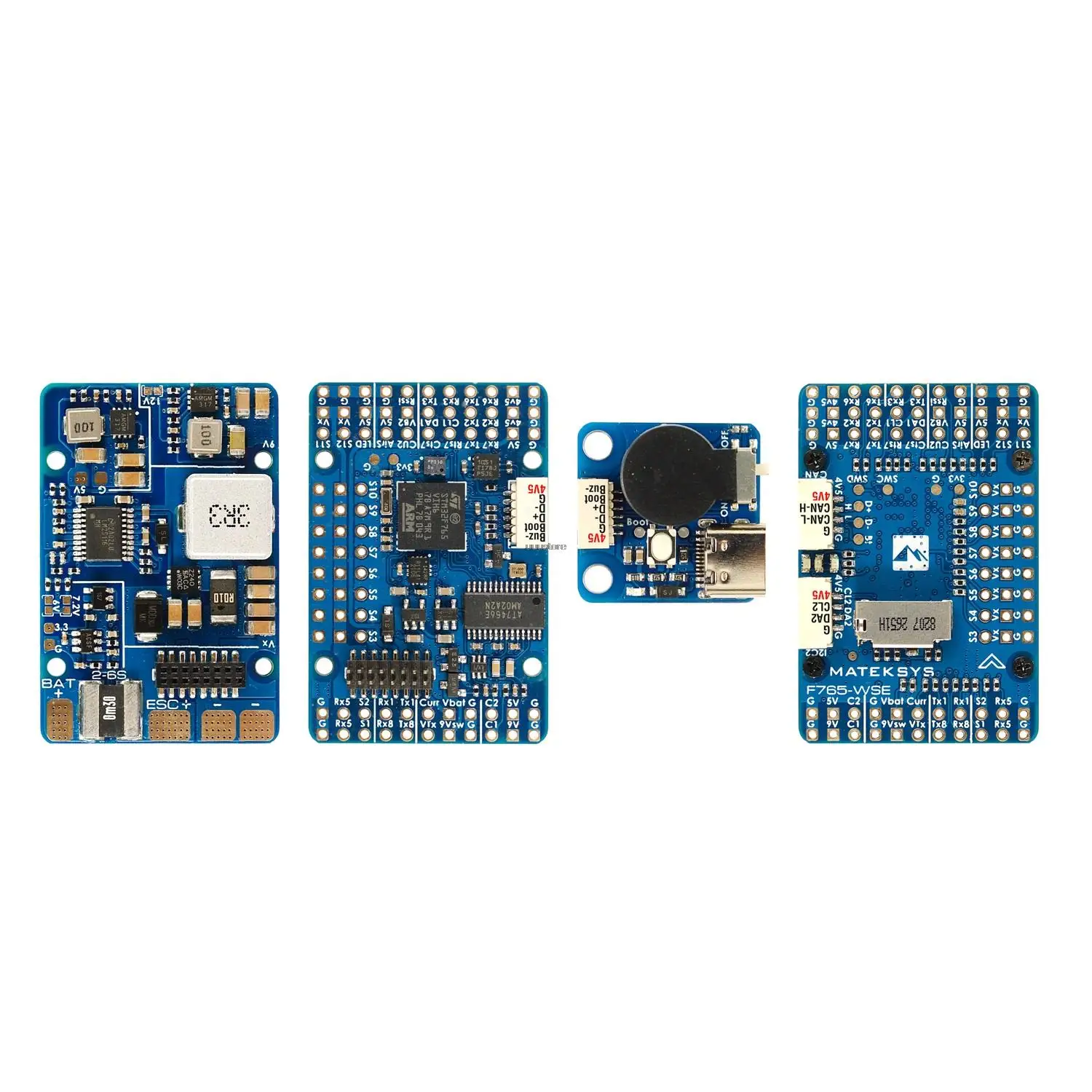 Контроллер полета Matek Systems F765-WSE STM32F765VIH6 встроенное экранное меню 3-8S для