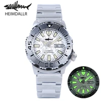 heimdallr v2 version snowflake dial mens monster dive watch sapphire rotating bezel automatic movement 200m water resistant
